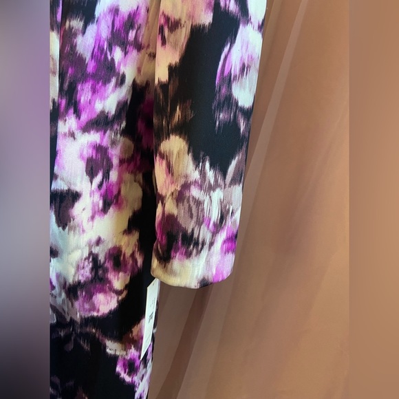 NWT Eliza J Watercolor Print Fit And Flare Scuba Cocktail Jeweled Dress BB99 - Picture 12 of 16